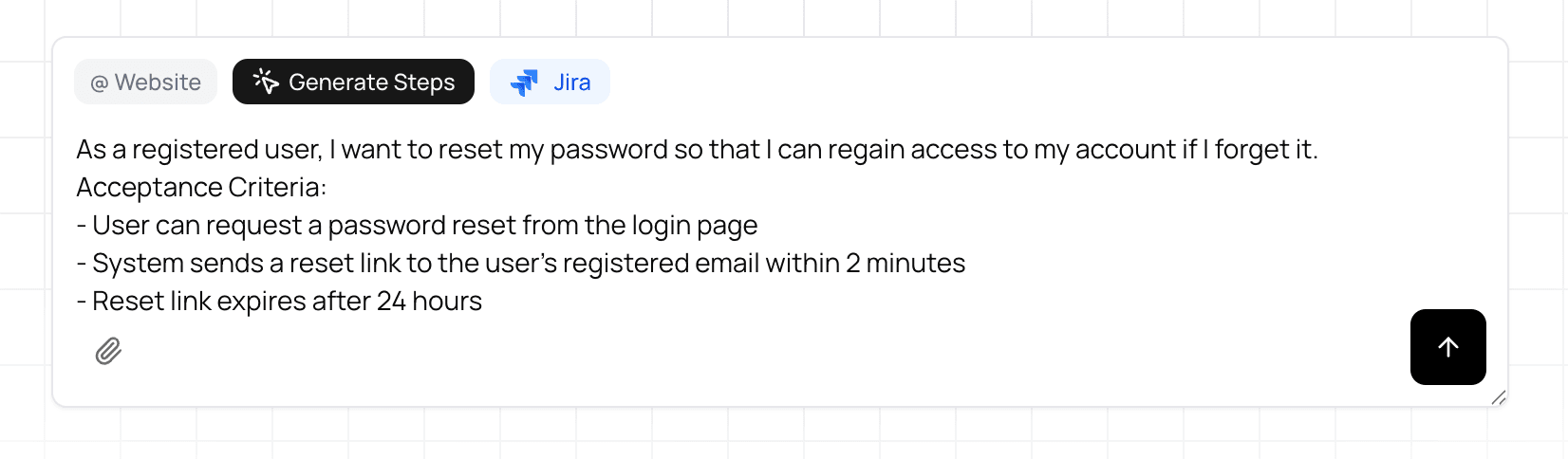 No-Code Testing Interface